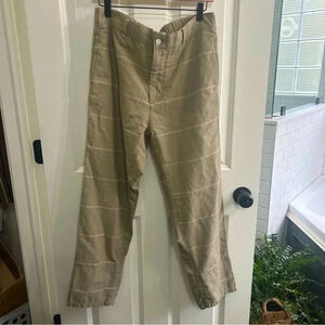 GUC Original Madras Trading Company Men’s size Large green stripe cotton pant.